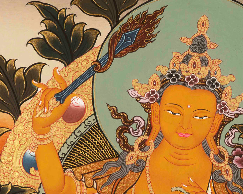 Manjushree Thangka Painting |  Tibetan Buddhism Thangka Art