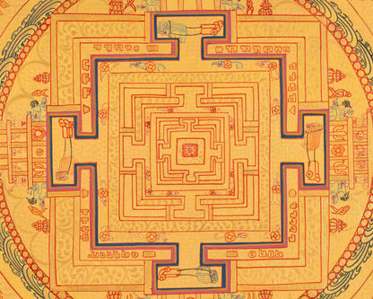 Religious Mandala Thangka | Tibetan Artwork | Traditional Wall Decors