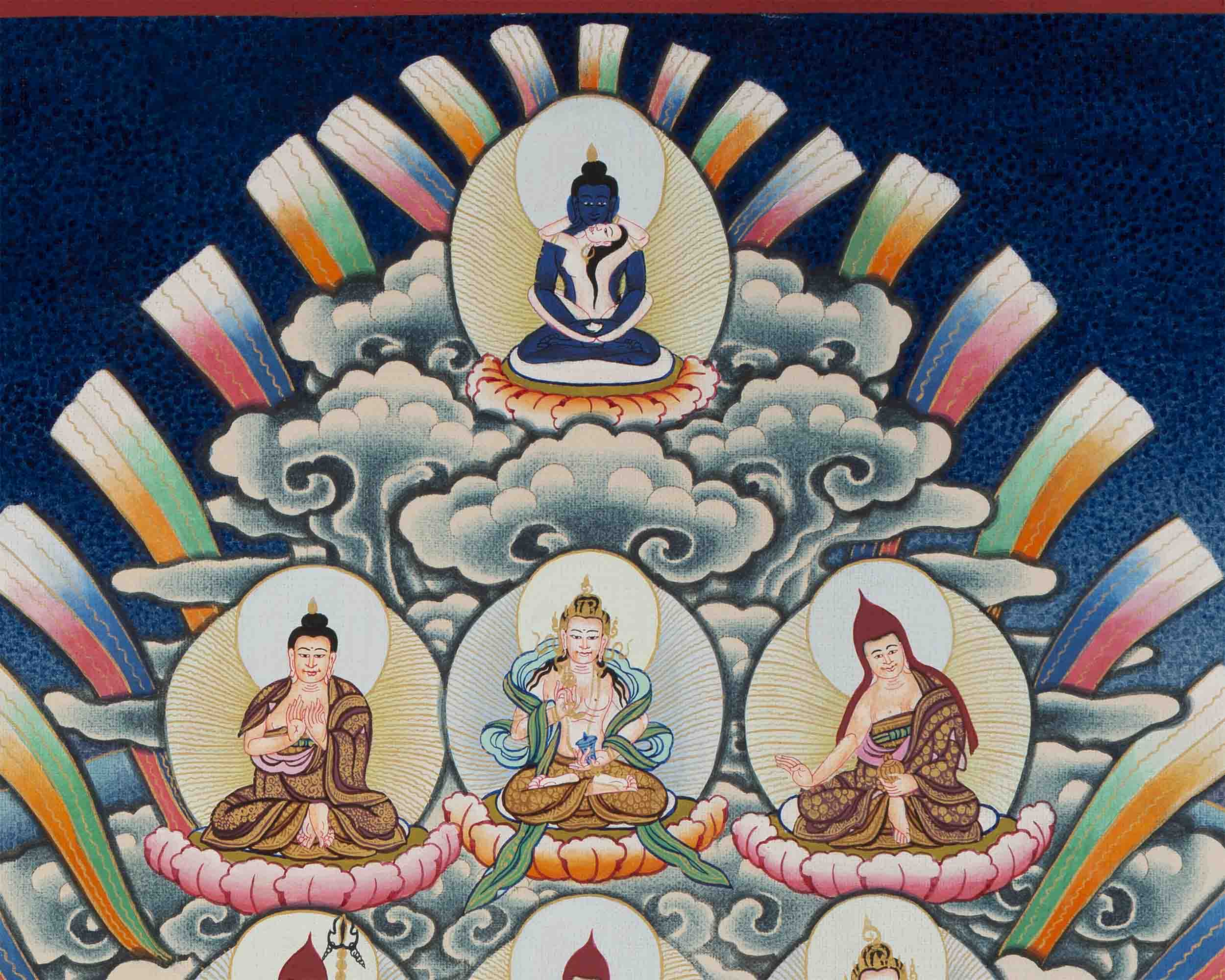 Refuge Tree Thangka | Guru Rinpoche Print