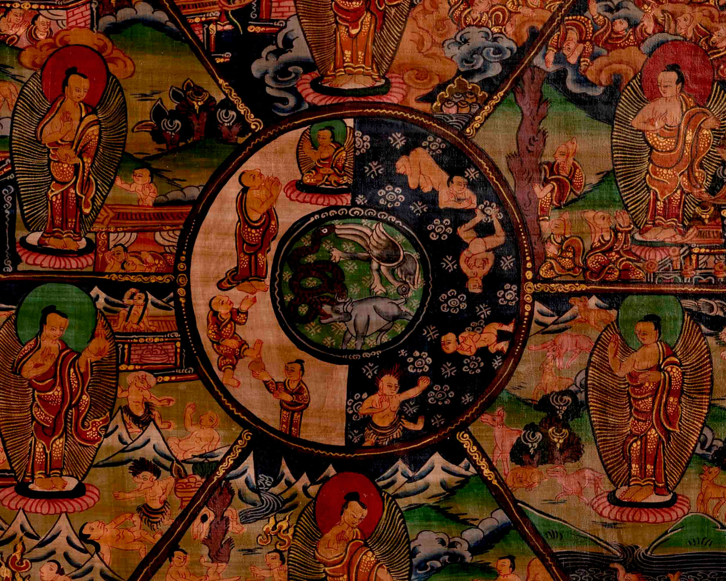 Bhavachakra Thangka | Tibetan Traditional Art | Wall Decors