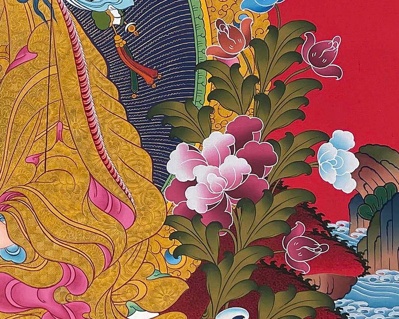 Guru Rinpoche Thangka | Religious Buddhist Art | Wall Decors