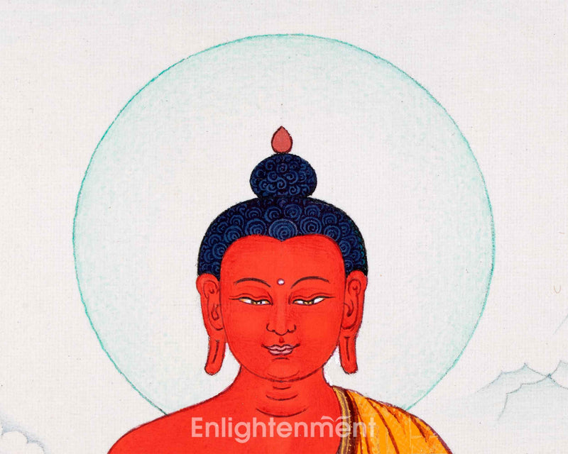 Amitabha Buddha Thangka for Spiritual Aspiration | The Buddha of Infinite Light | Hand Painted Traditional Artwork