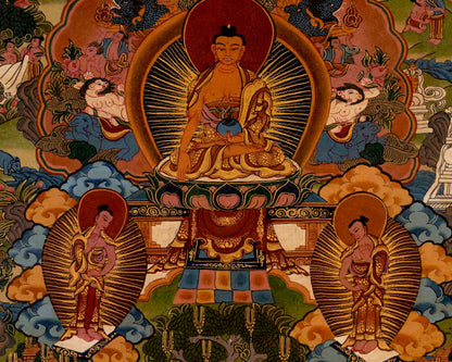 Buddha Life Story | Traditional Tibetan Thangka | Wall Decors