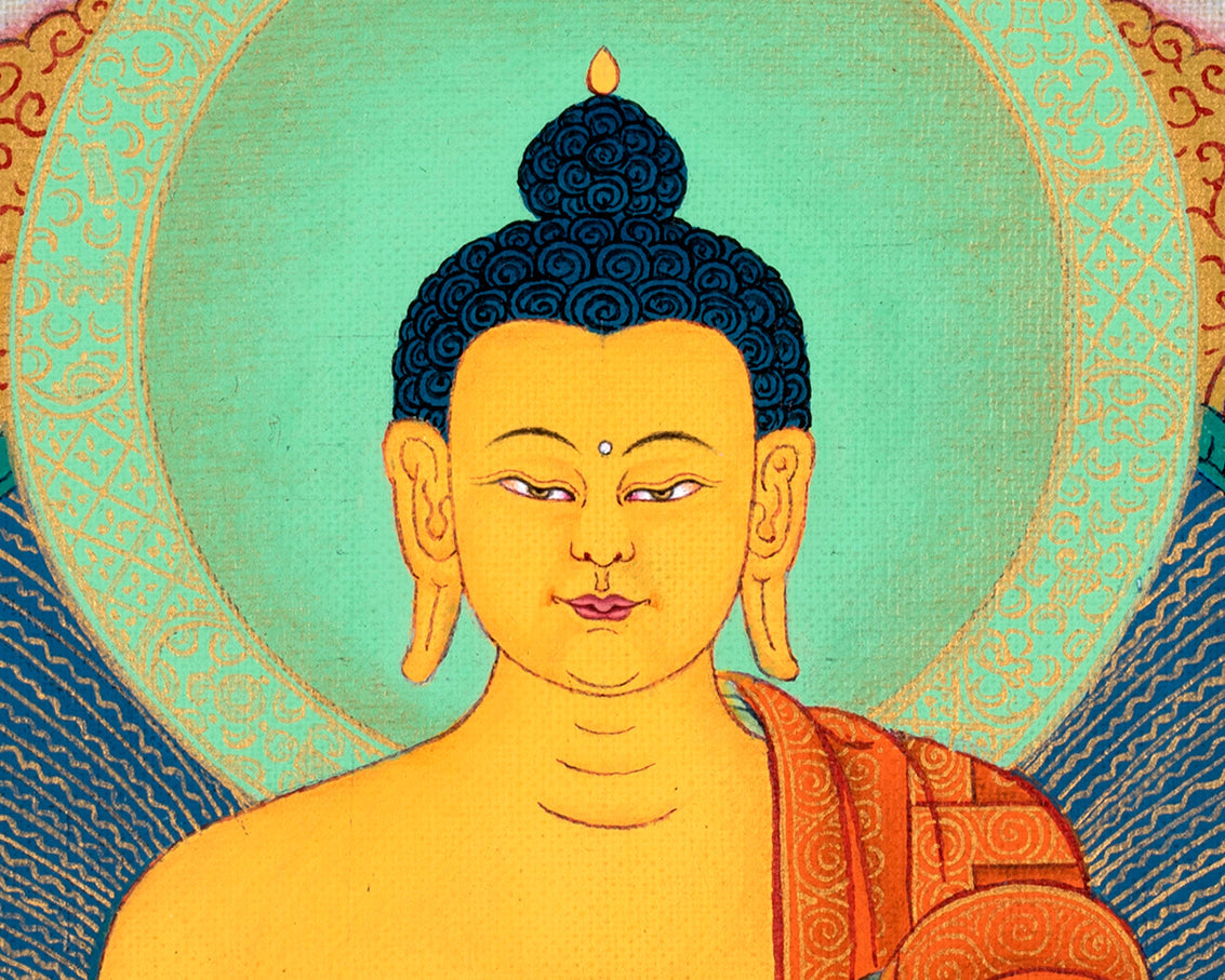 Buddha Shakyamuni Thangka | Traditional Tibetan Art