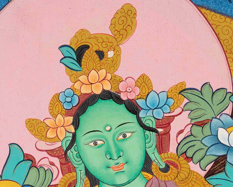 Green Tara Thangka | Healing Female Deity | Buddhist Gift Ideas