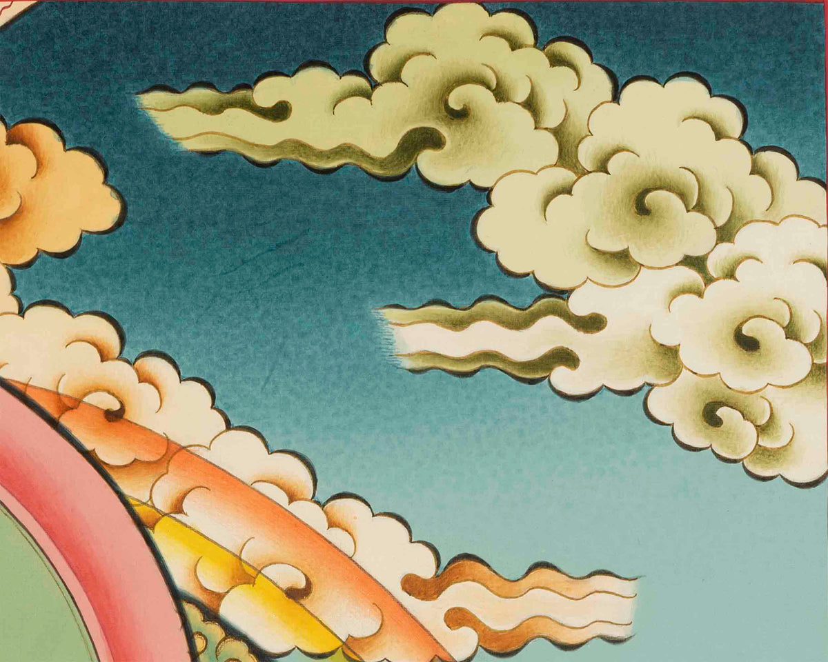 Dzambala Kubera Painting | Traditional Thangka Art | Religious Decoration