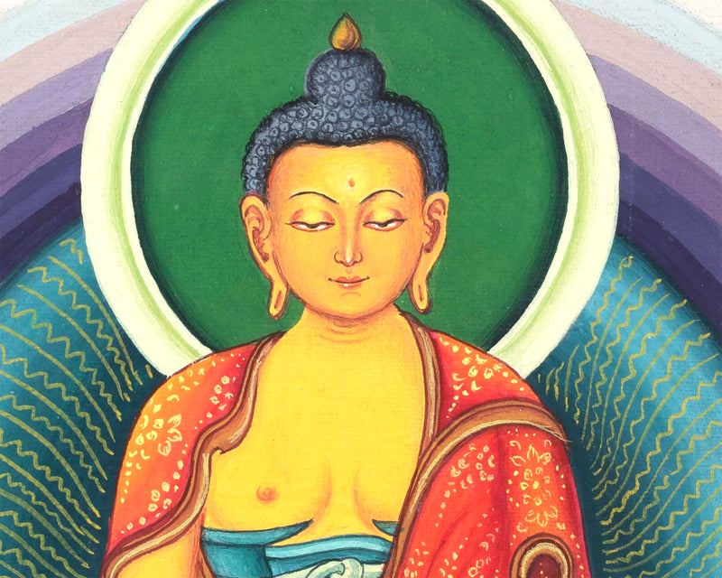 Buddha Shakyamuni Mandala | Newari Thangka Print