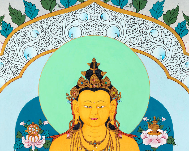 Maitreya Buddha Thangka | Tibetan Bodhisattva Art