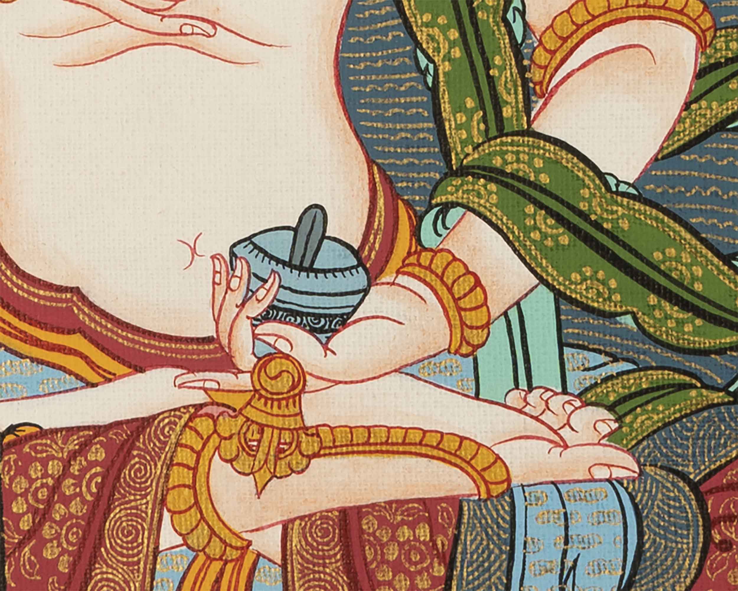 Small Size Vajrasattva Thangka | Buddhist Shrine Room Decor