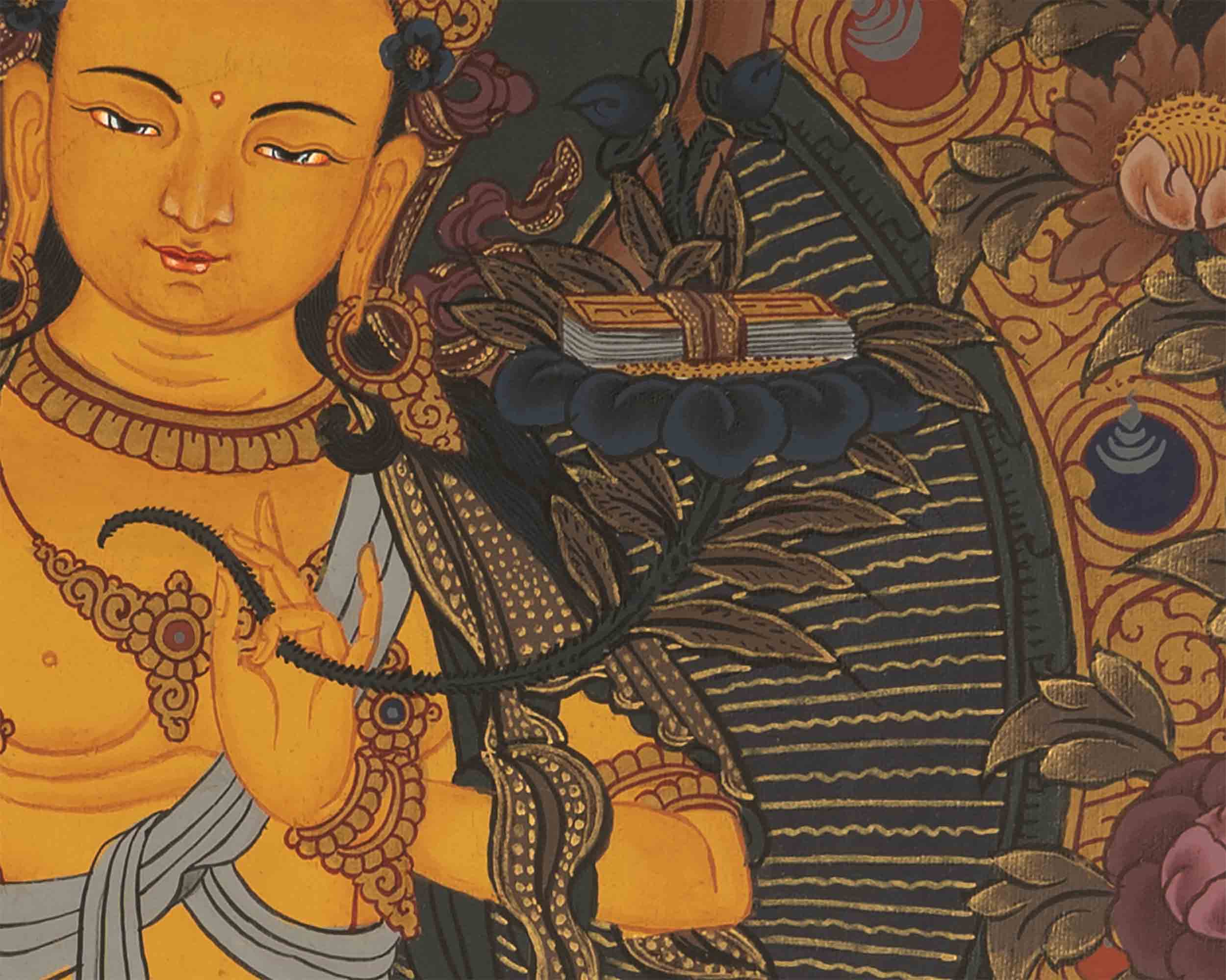 Bodhisattva Manjushree Thangka |  Hand Painted Thangka | Tibetan Art