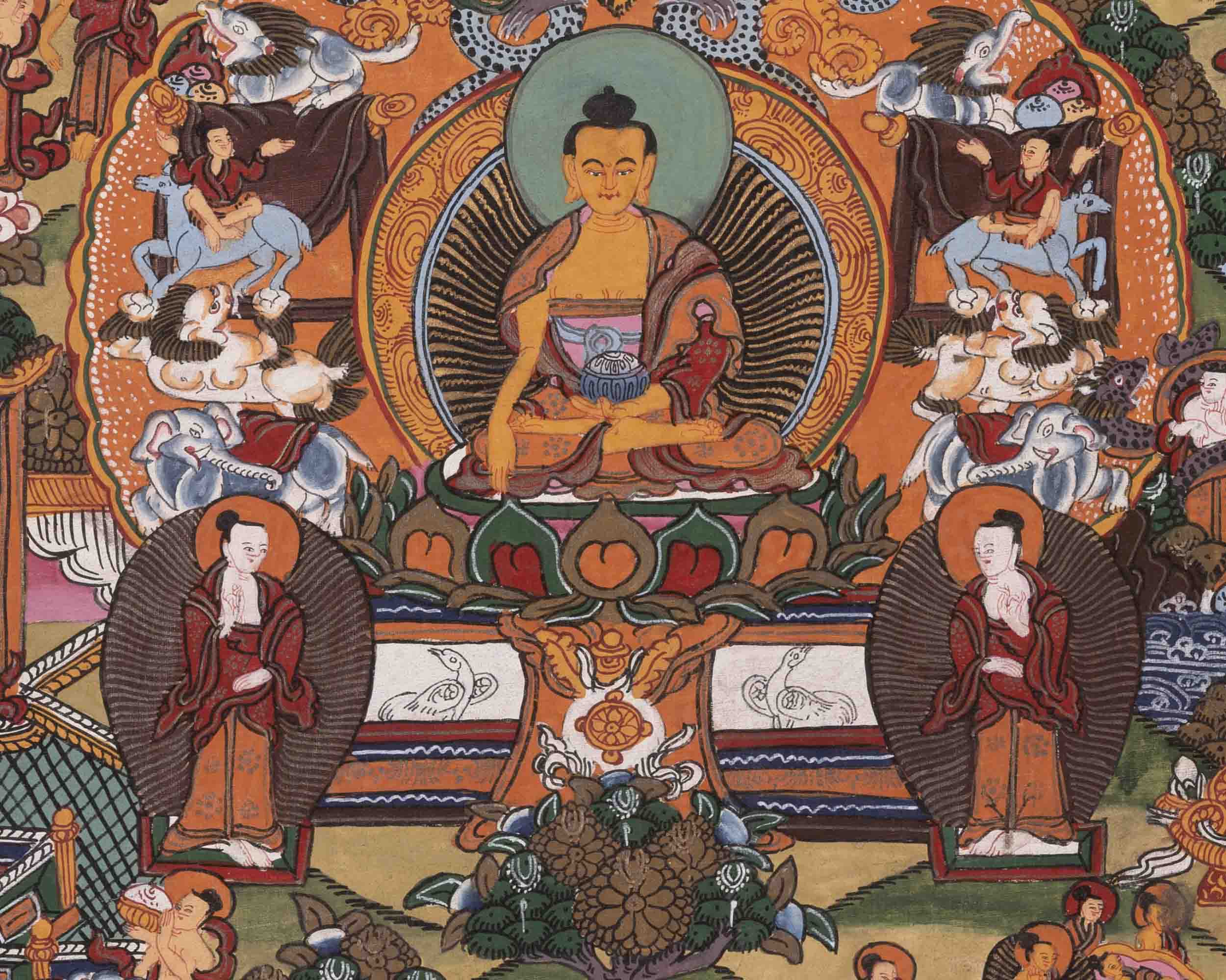 Life Story Of Buddha | Vintage Thangka Art | Wall Decors