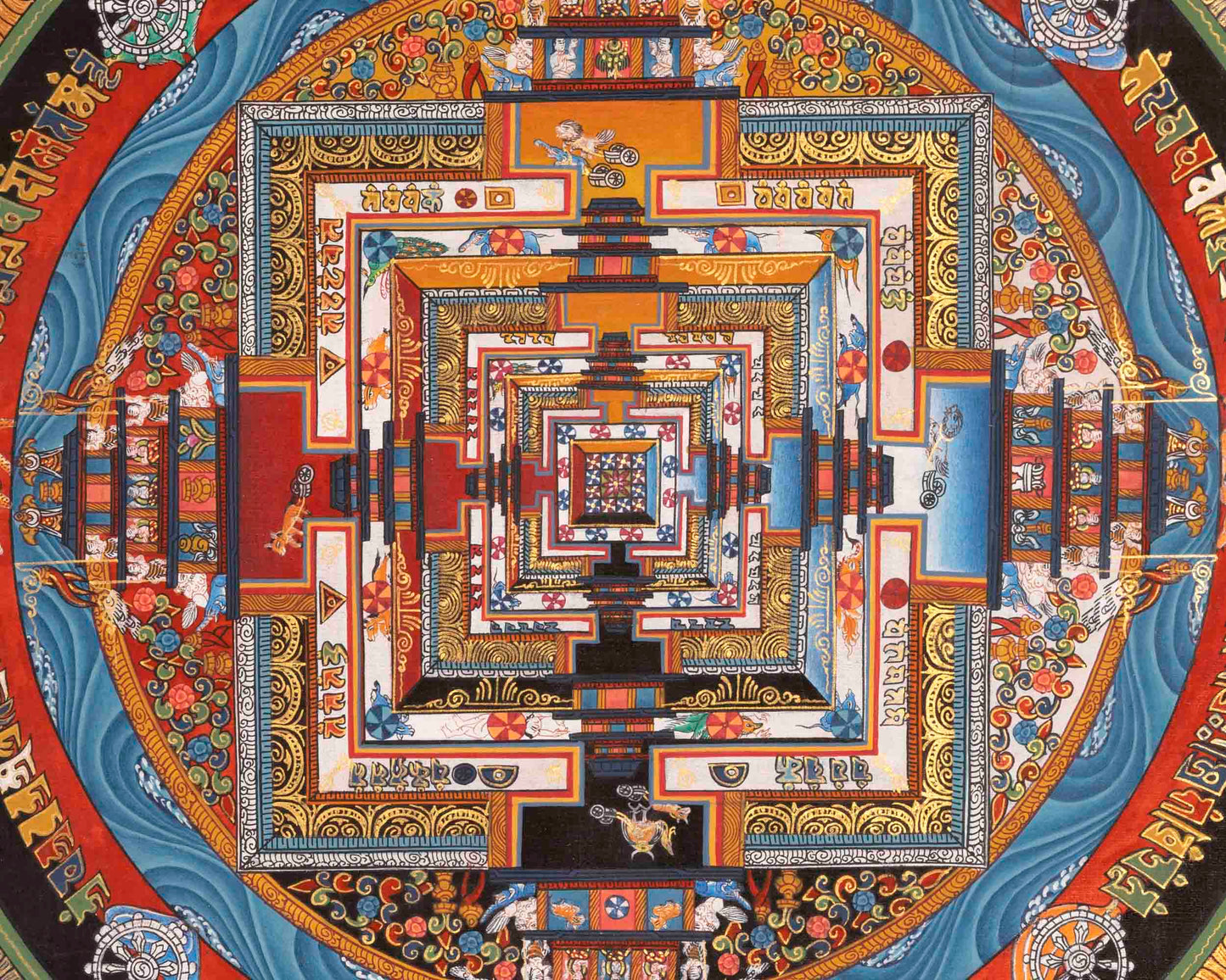 Kalachakra Mandala Thangka | Wheel Of Time | Religious Wall Decors