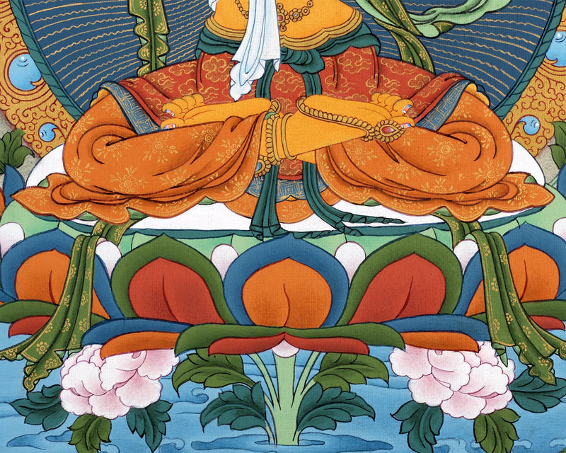 Manjushri Bodhisattva Thangka, Tibetan Thangka Painting