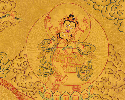 Full 24K Gold Dzambala Thangka | Art Painting