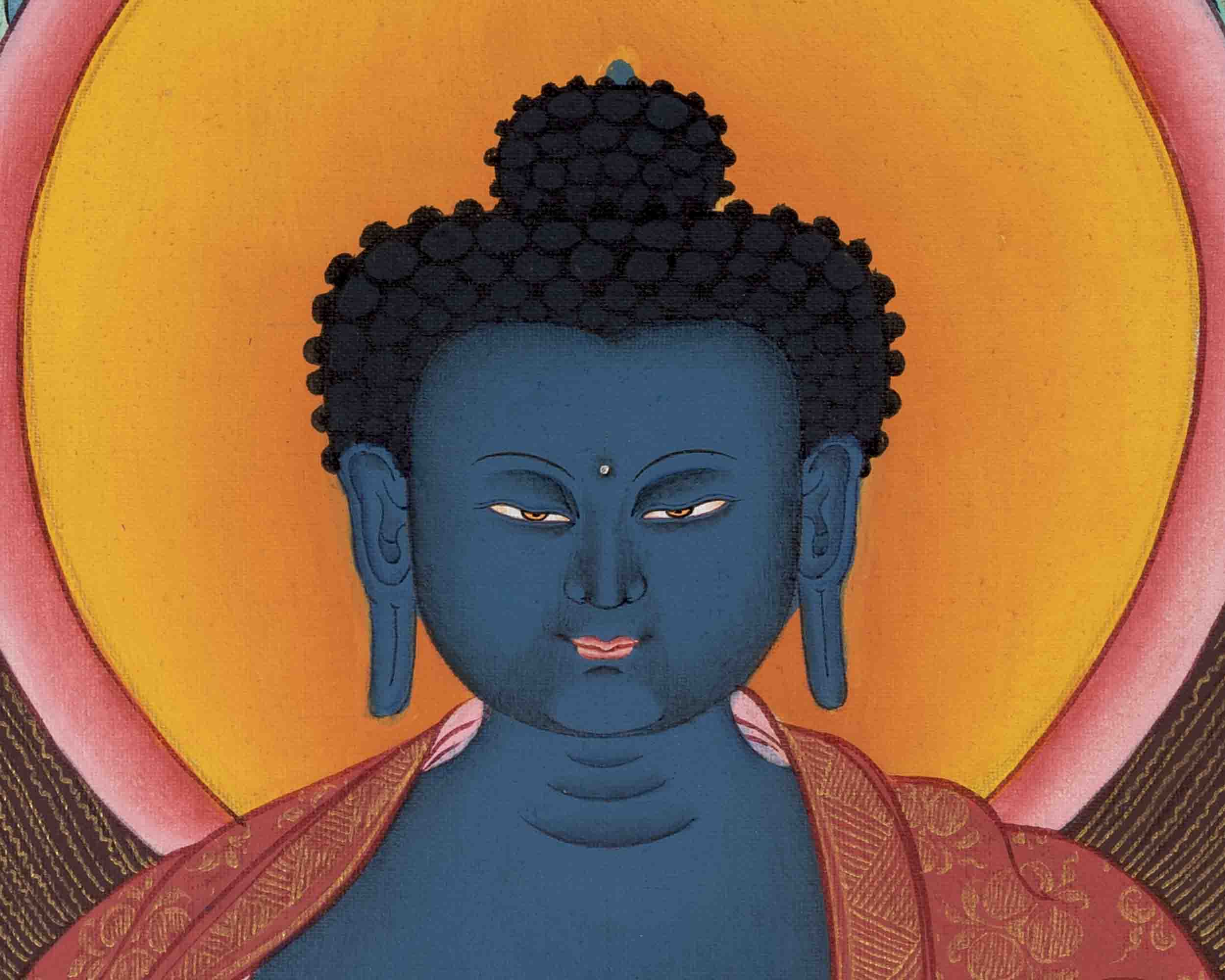 Medicine Buddha Thangka | Handpainted Buddhist Art | Wall Decors