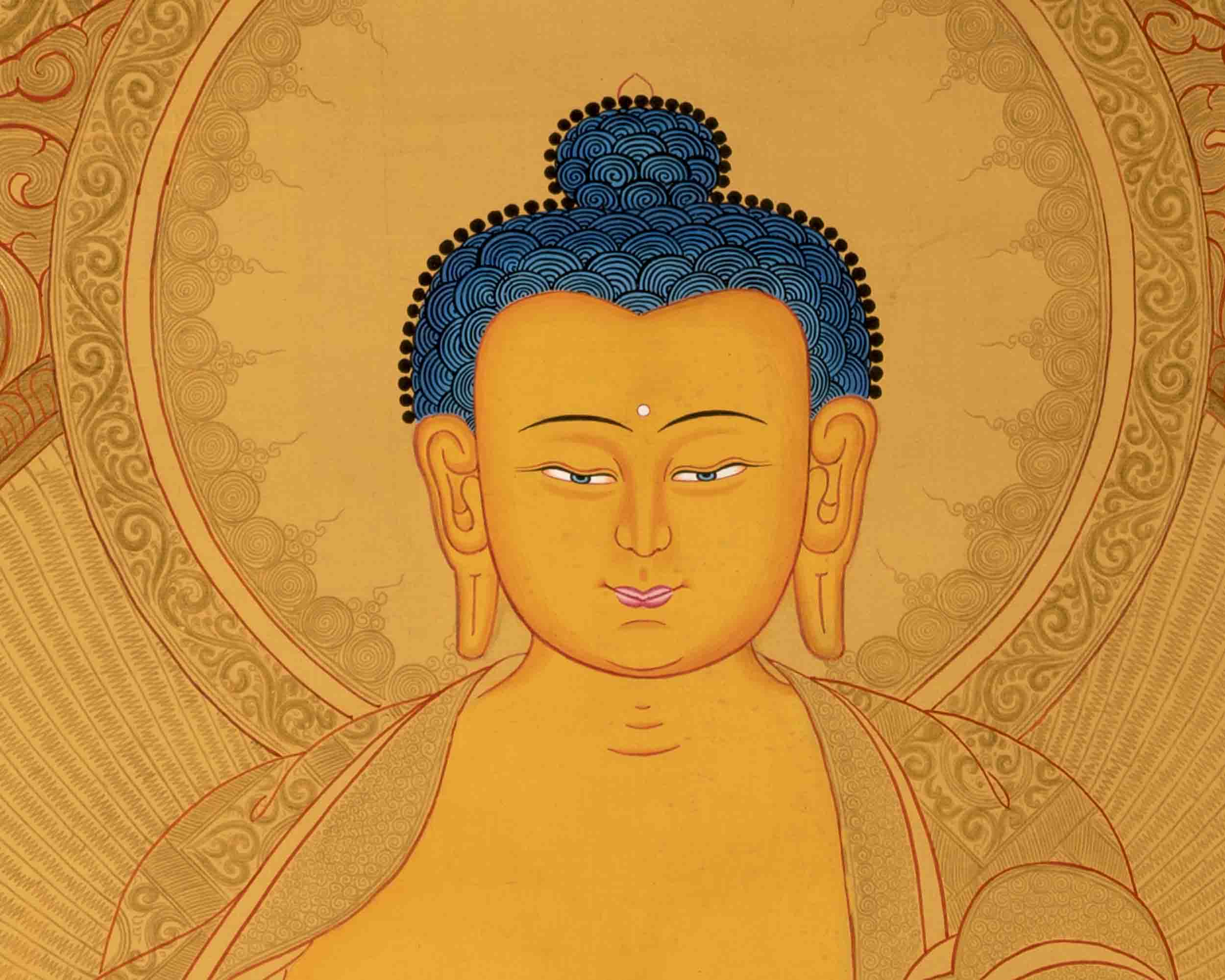 Tibetan Shakaymauni Thangka | Tibetan Buddha Artwork