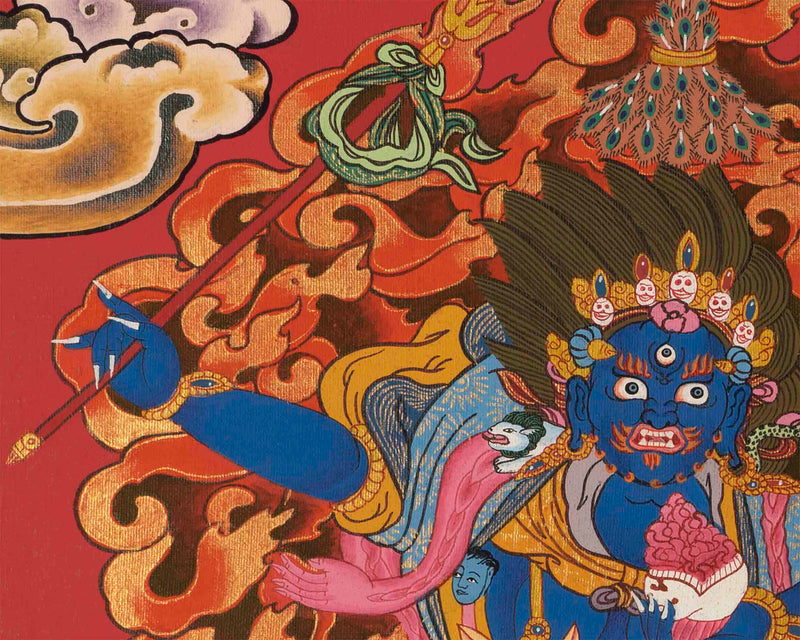 Palden Lhamo Thangka |  Religious Buddhist Altar Art Decor