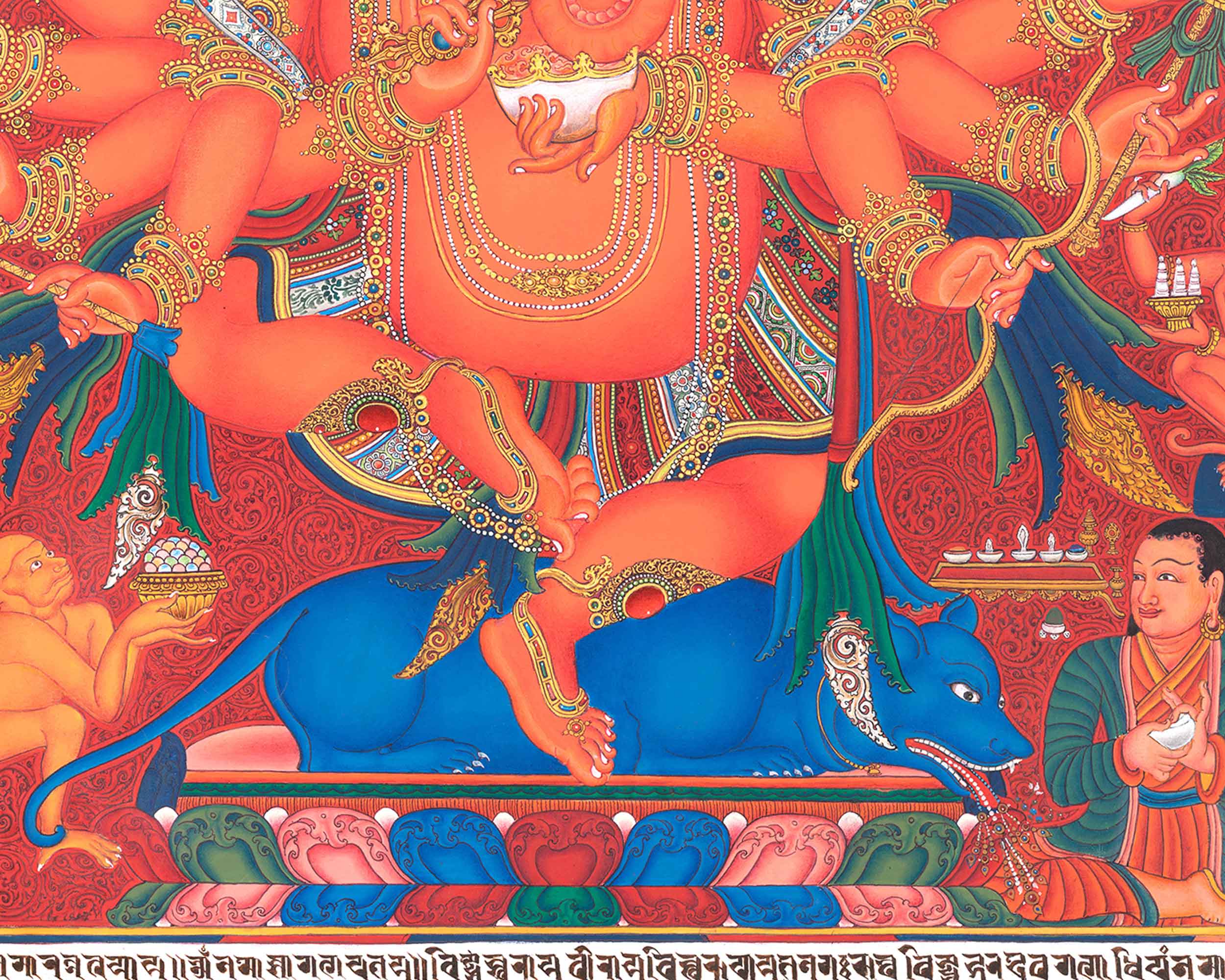 Ganesh Thangka Print | Traditional Tibetan Art