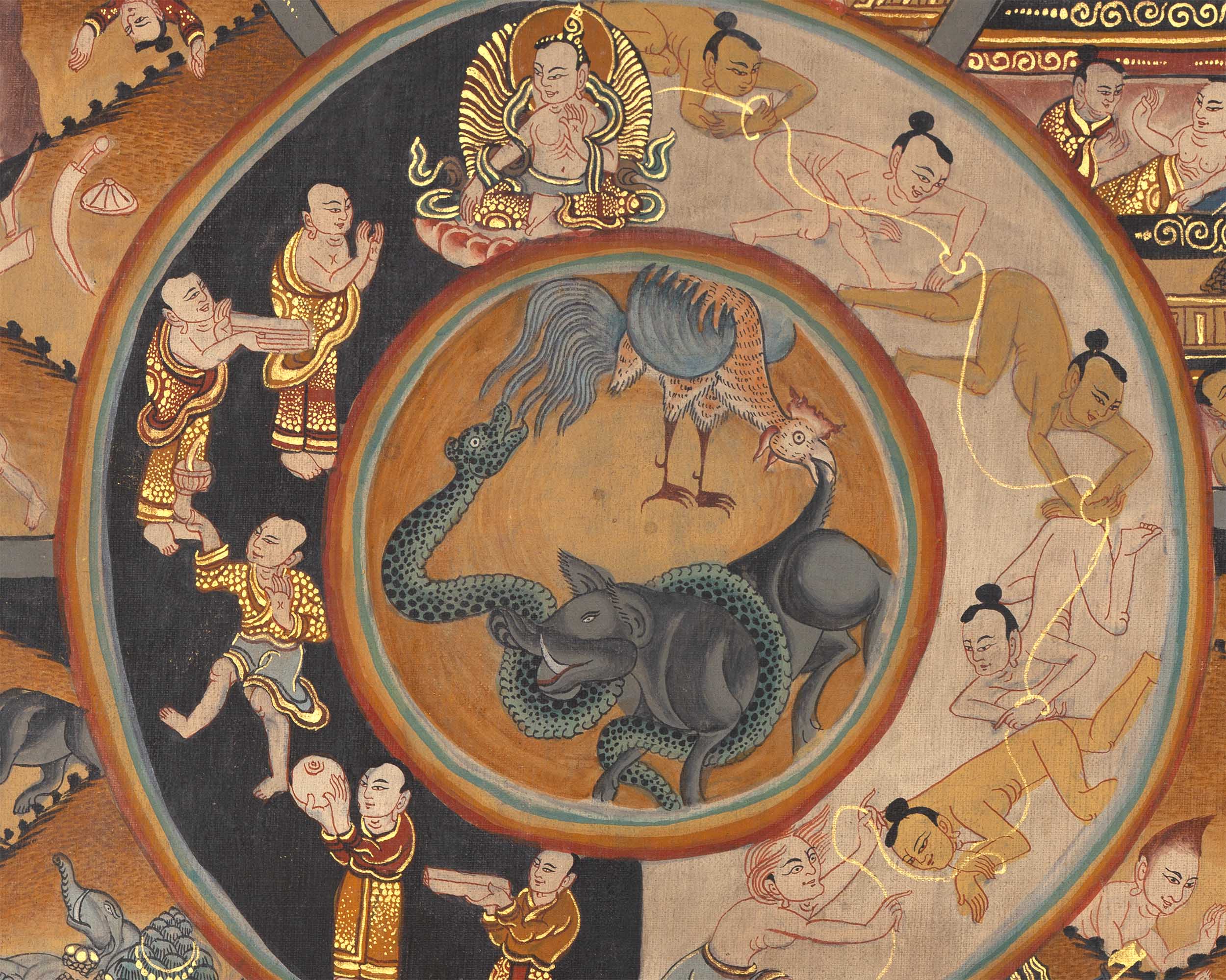 Wheel Of Life Thangka | Hand-Painted Tibetan Buddhist Thangka
