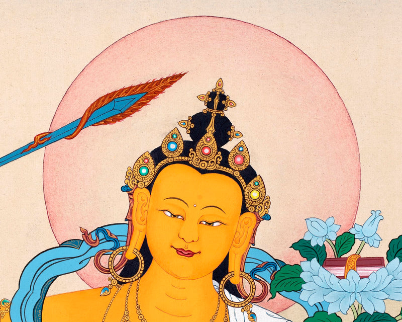 Manjushree | Bodhisattva Thangka | Traditionally Hand-painted Buddhist Art