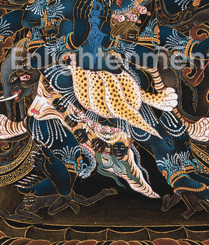 Hand-Painted Vajrakilaya Thangka | Fierce Deity of Tibetan Buddhism | Wrathful Wisdom Art
