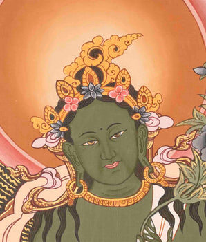 Mother Green Tara | Buddhist Thangka | Wall Decors