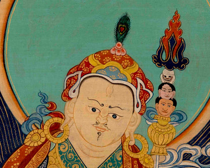 Guru Rinpoche Padmasambhava | Buddhist Thangka Art | Wall Decors