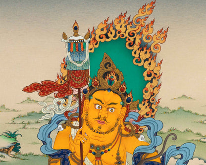 God Of Wealth Namtoshe | High Quality Thangka Print | Gift Ideas