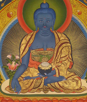Medicine Buddha Thangka | Handpainted Traditional Tibetan Art