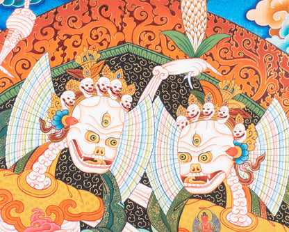 Mahakala Chitipati Print | Religious Handpainted Art