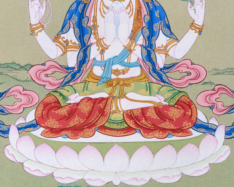 Small Thangka of Bodhisattva Avalokiteshvara