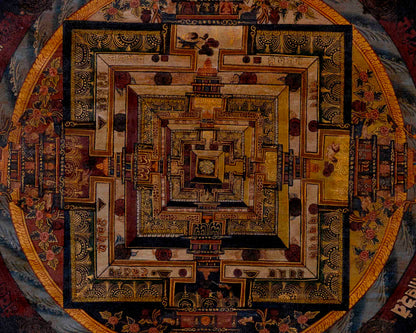 Vintage Kalachakra Mandala | Traditional Thangka Art | Wall Decors
