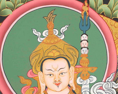 Guru Rinpoche Thangka | Traditional Handpainted Art | Wall Decors