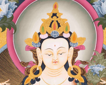 Chenresig Thangka | Avalokiteshvara | Handpainted Religious Art