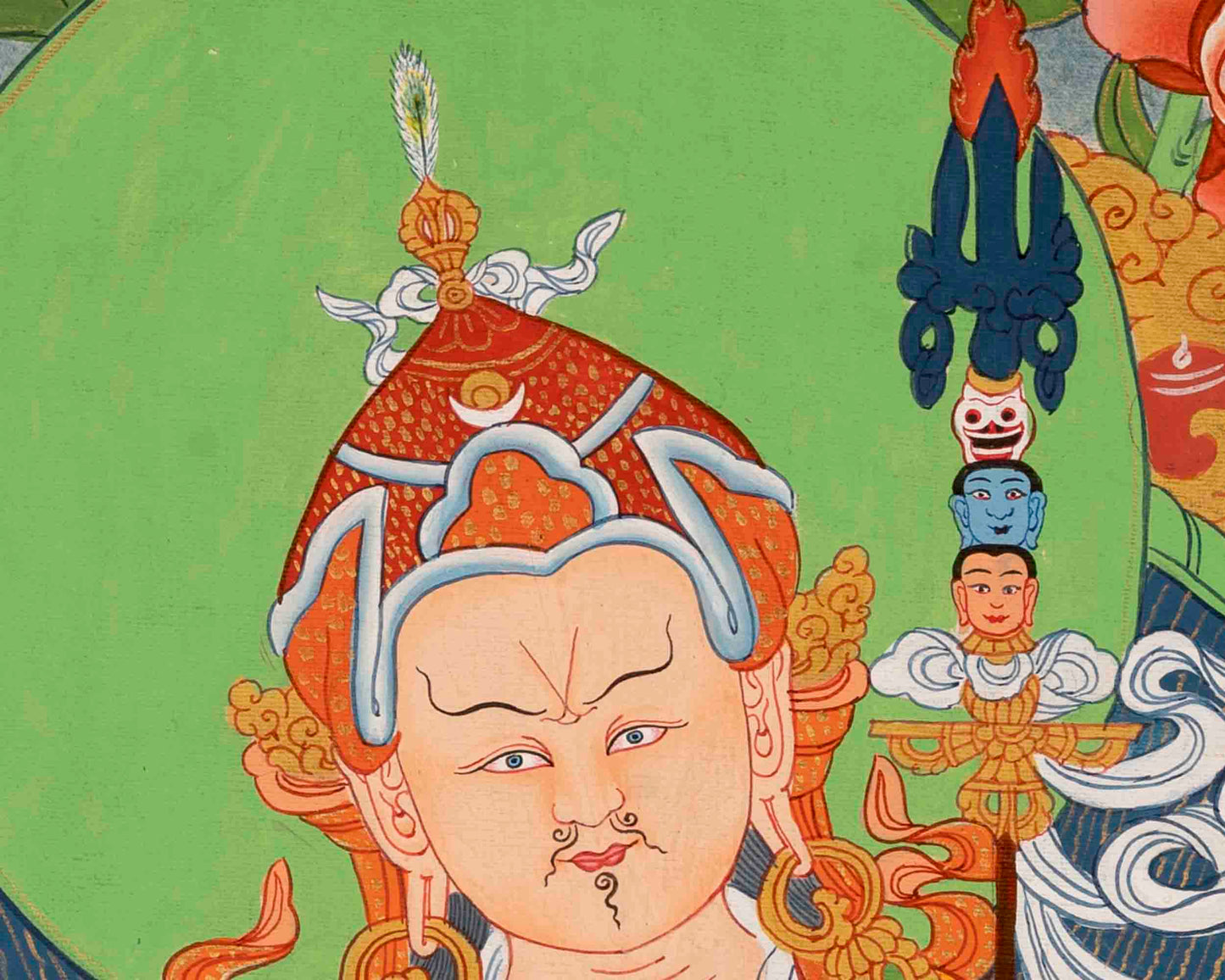 Guru Padmasambhava Thangka | Religious Painting | Wall Decors