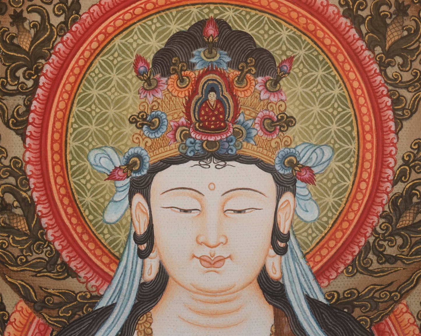 Eight Armed Avalokiteshvara | Buddhist Painting | Digital Print