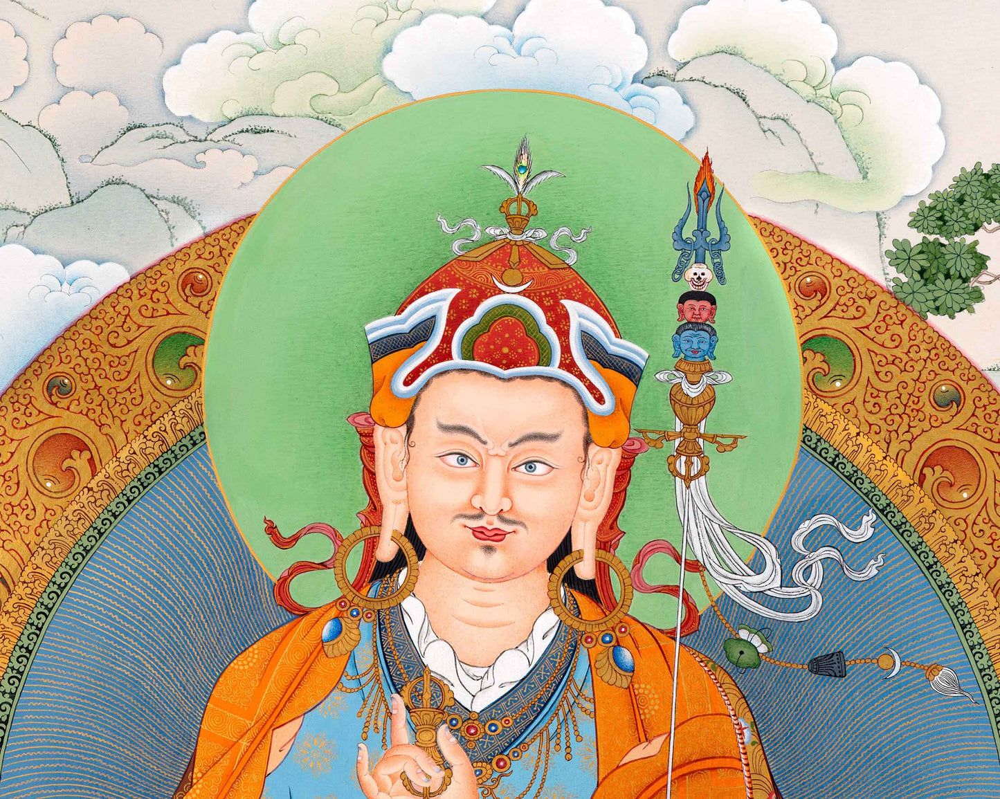 Guru Rinpoche Thangka | Tibetan Canvas Print