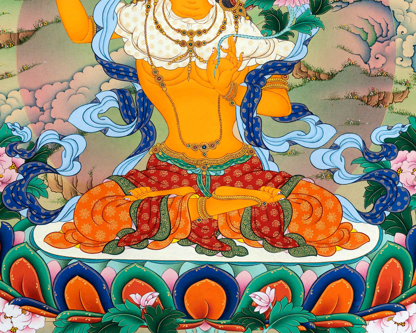 Manjushri Canvas Print's Sacred Energy | The Wisdom Deity | High Quality Giclee Print