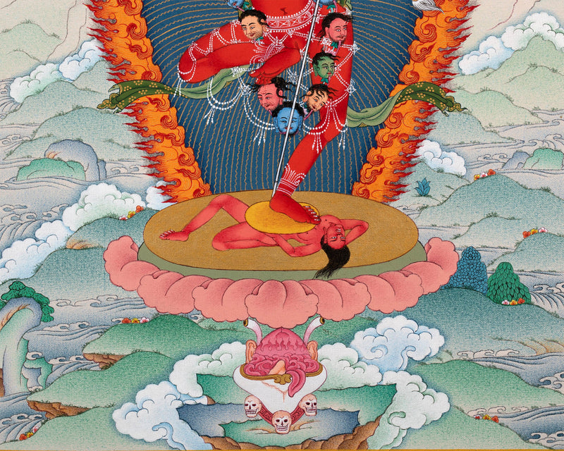 VajraVarahi (Dorje Phagmo) Thangka includes Brocade