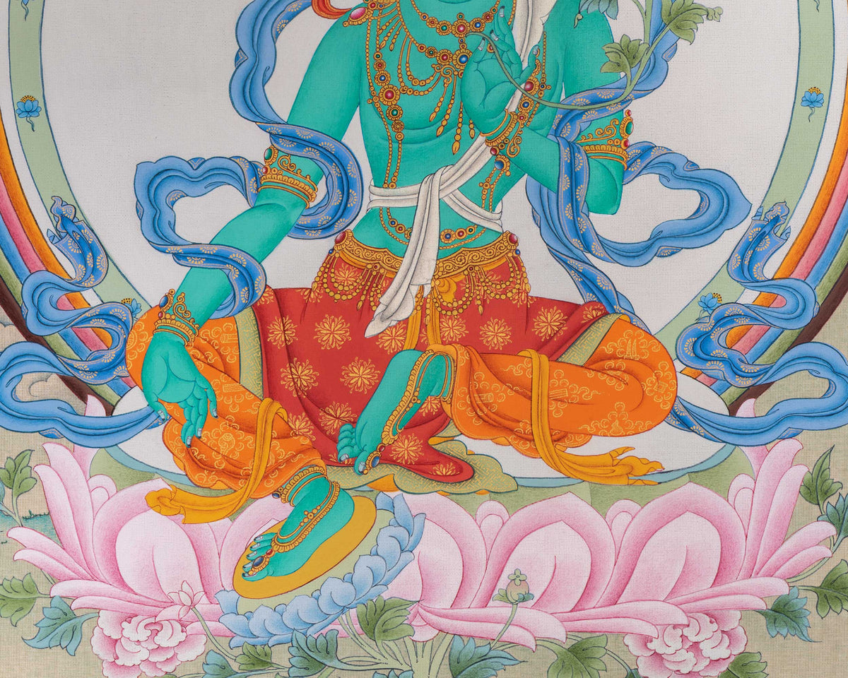 Arya Tara Digital Print | Mother Green Tara Artwork | Buddhist Gift Ideas