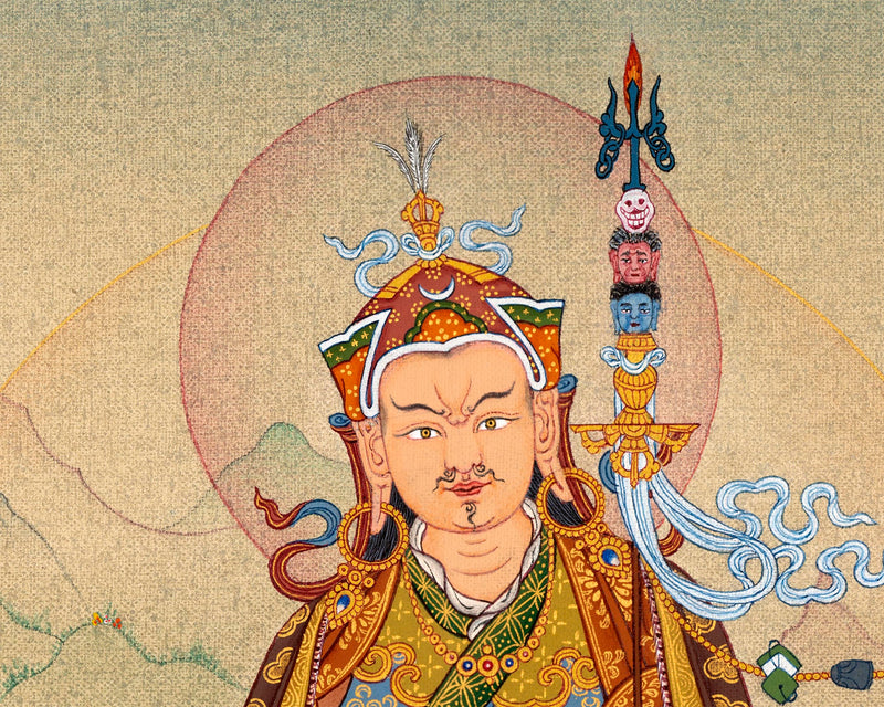 Guru Rinpoche | Padmasambhava Thangka | Hand Painted Tibetan Painting