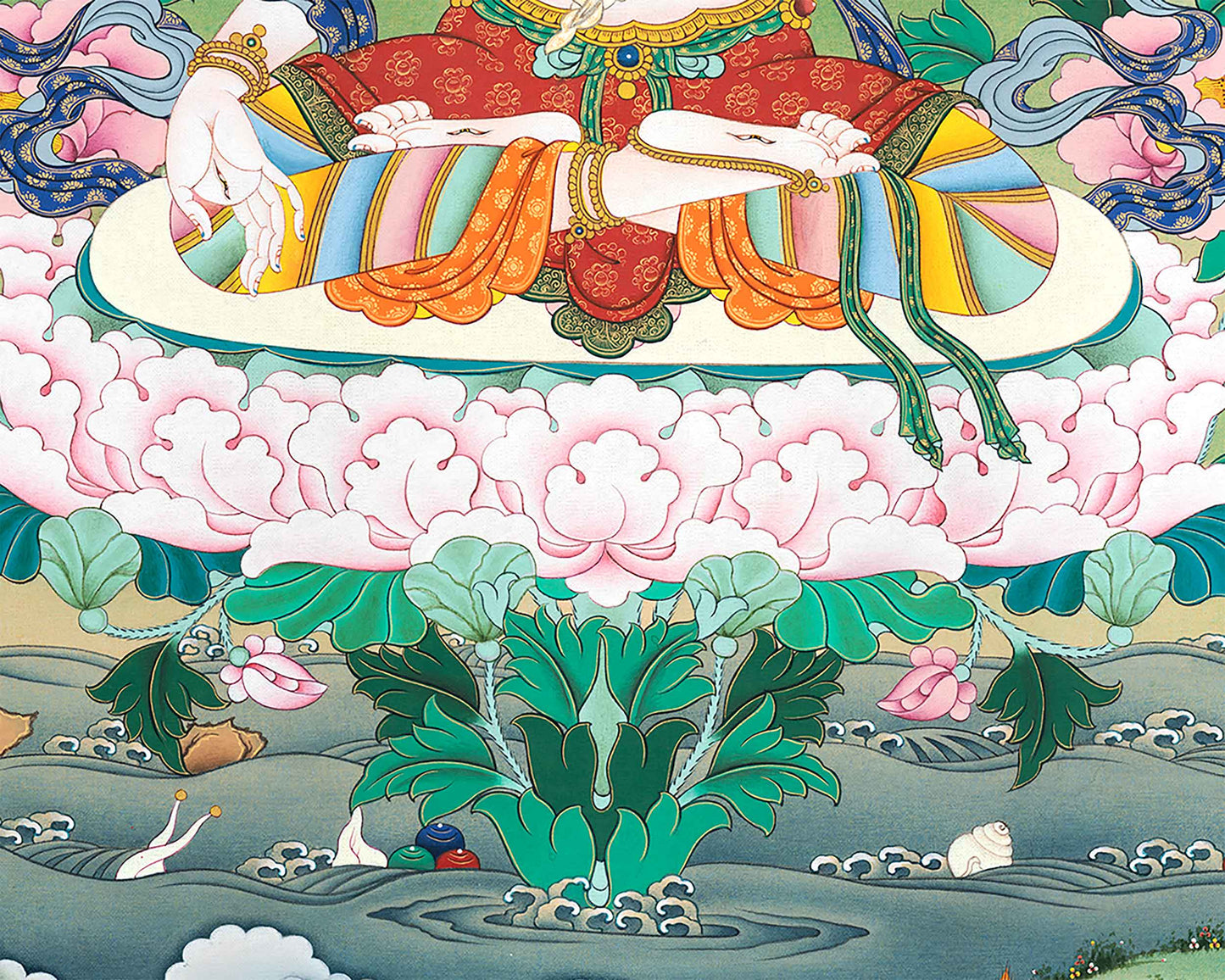 White Tara Meditation Art Print | Goddess Of Compassion and Longevity | Spiritual Decors