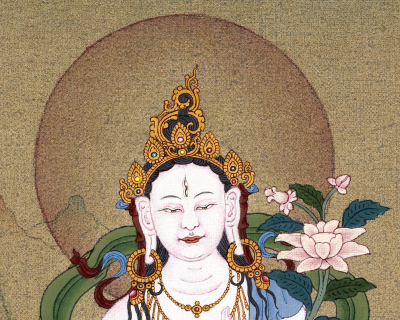 Thangka White Tara | Tibetan Tara Painting