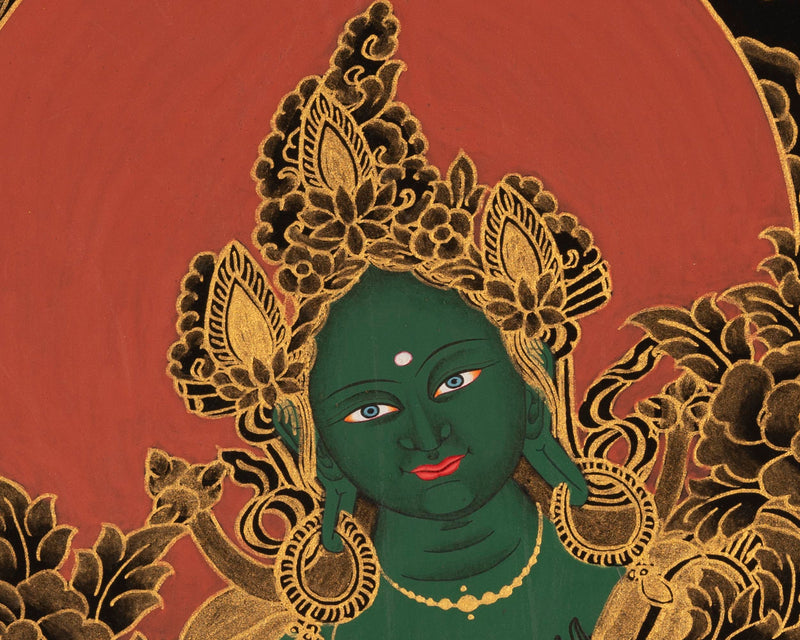 Green Tara Thangka | Healing Tara Painting | Wall Decors