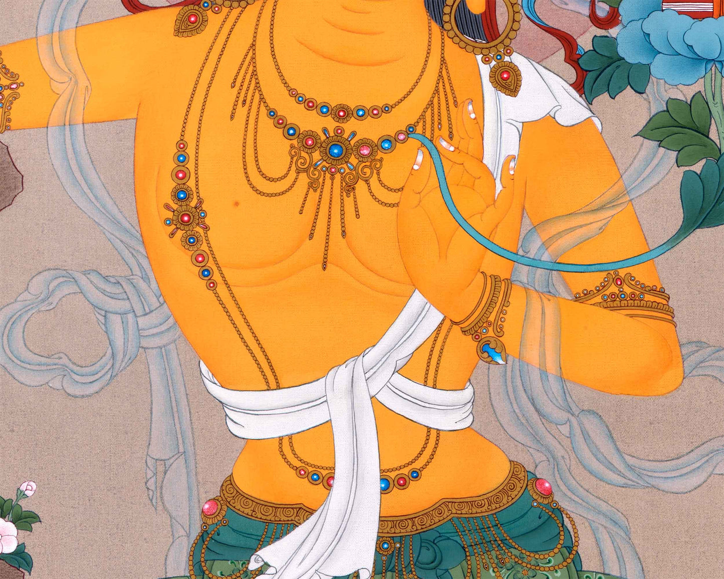 Manjushri Thangka Print | Manjushri Buddhism | Himalayan Art work