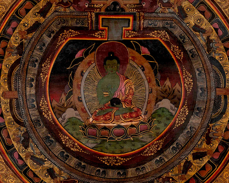 Amoghasiddhi Mandala | Religious Buddhist Thangka | Wall Decors