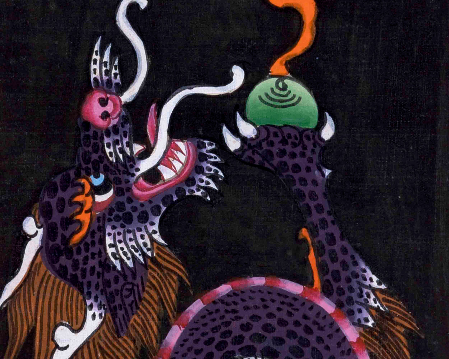 Dragon Painting Thangka | Traditional Tibetan Style