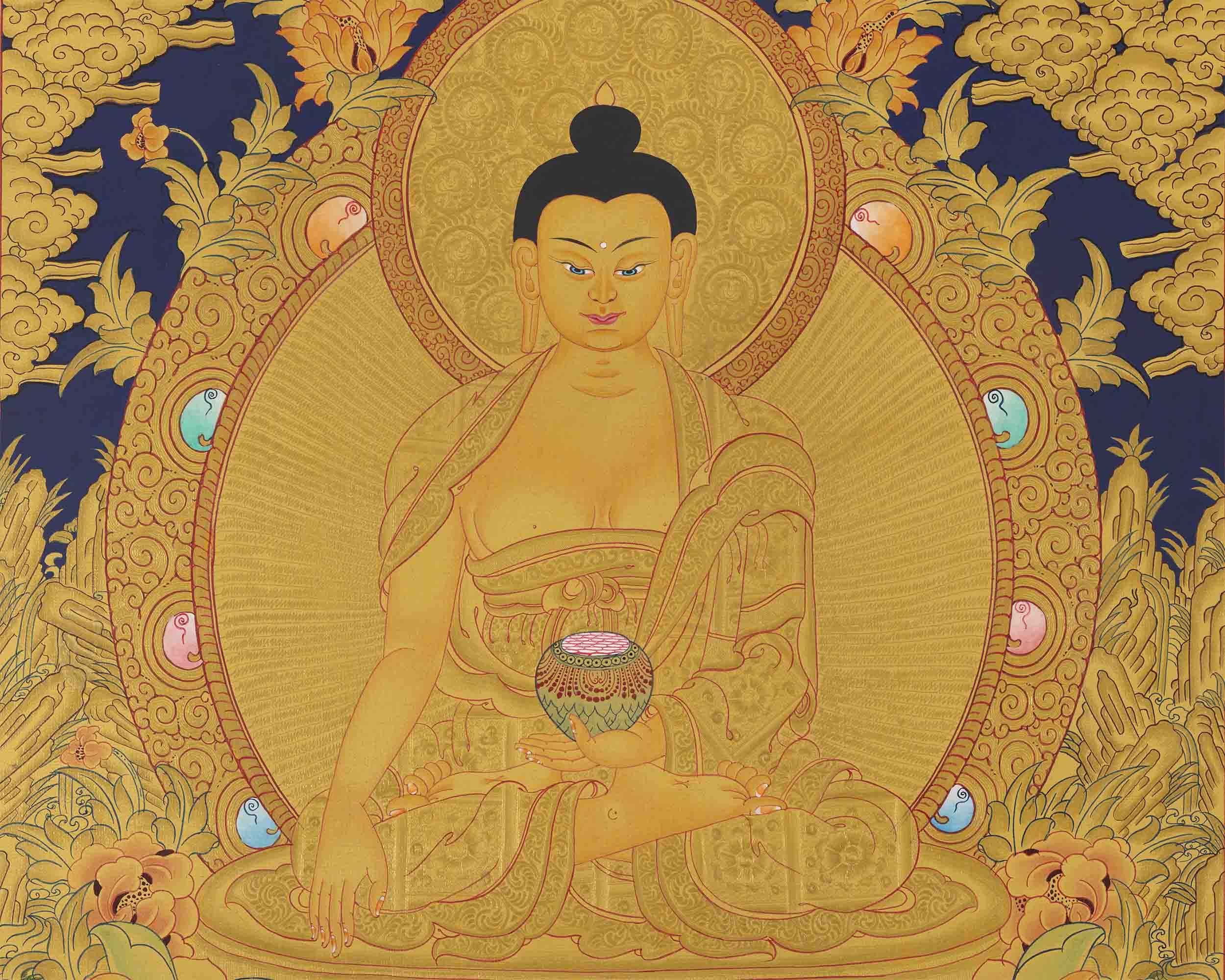 Shakyamuni Buddha Thangka Art | Traditional Painting | Wall Decors