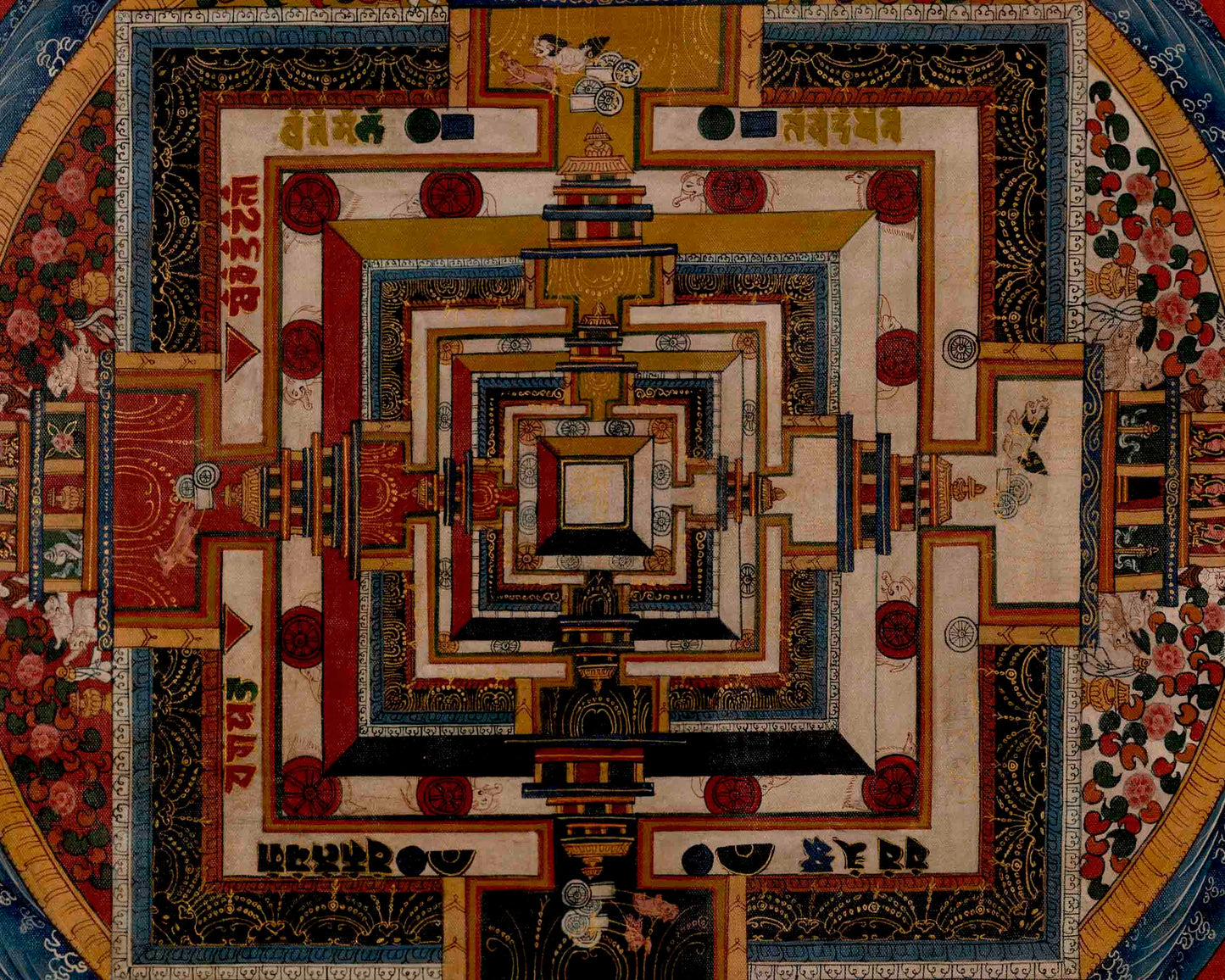 Kalachakra Mandala | Traditional Tibetan Thangka | Religious Wall Decors