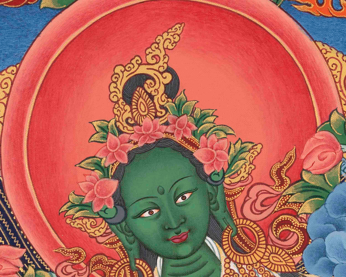 Goddess Green Tara | Religious Buddhist Artwork | Wall Decors